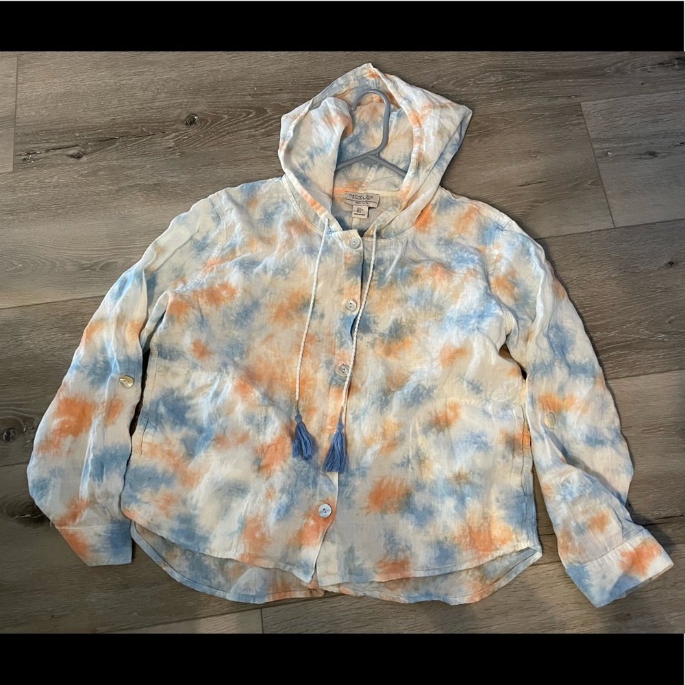 Rachel Zoe Light jacket Colorful Large button hood